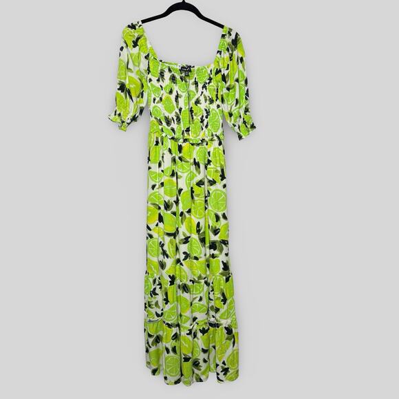 Steve Madden Lime Print Midi Dress - Picture 1 of 8